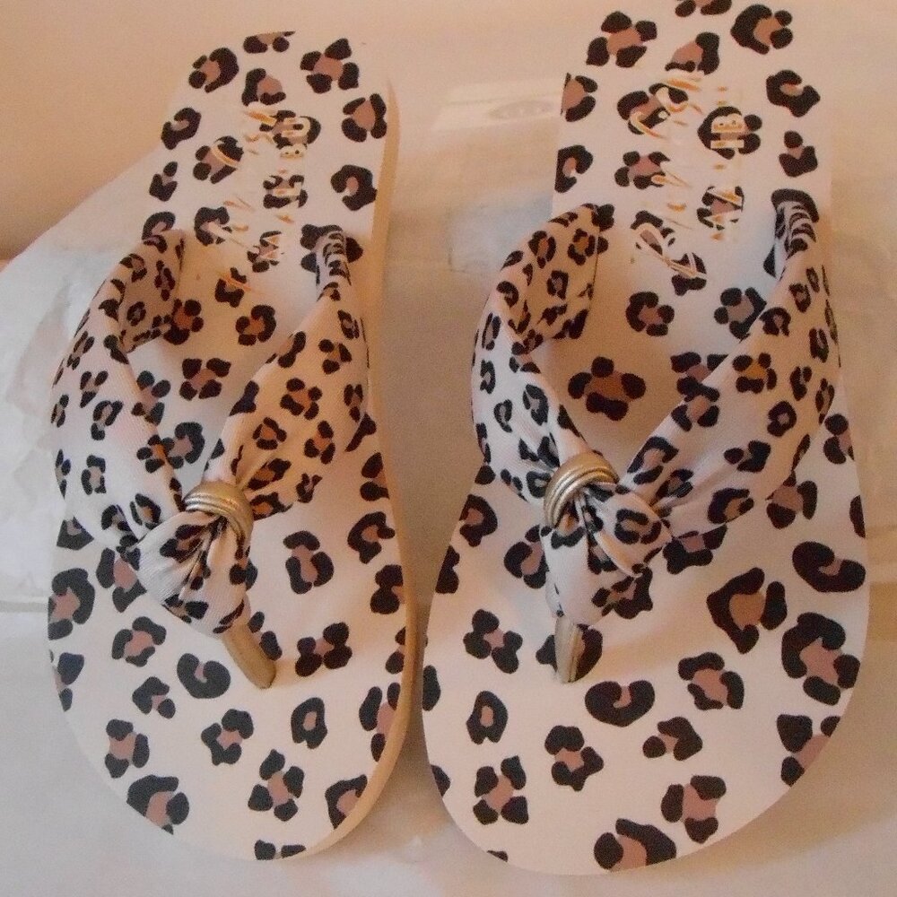 Blowfish Malibu Kids Girls Riptide-K Leopard Print Flip Flops Sandals Size-13M
